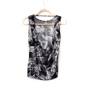 H&M Print Backless Cowl Top Size XS